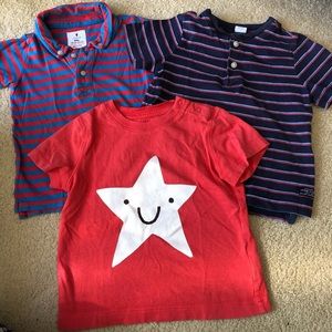 Shirts from Jcrew, Janie and Jack, and Gap